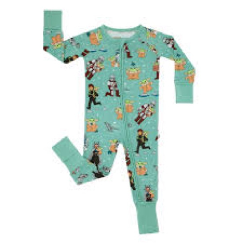 Little sleepies Grogu, and friends zippy. Size 3T